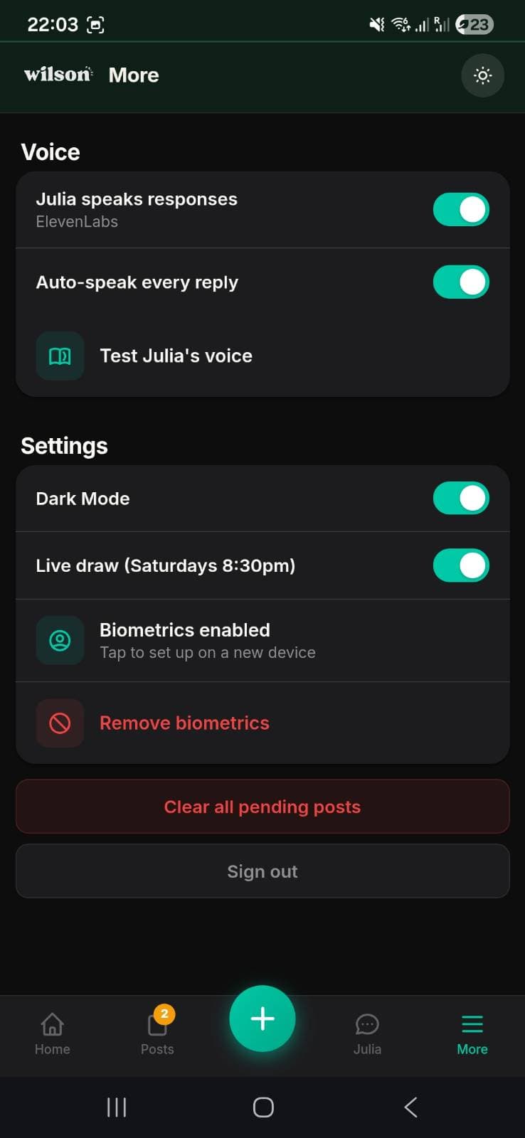 Voice responses out loud